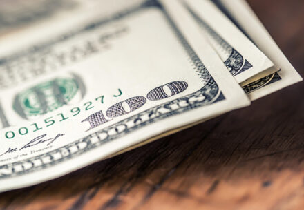 a bunch of hundred dollar bills.