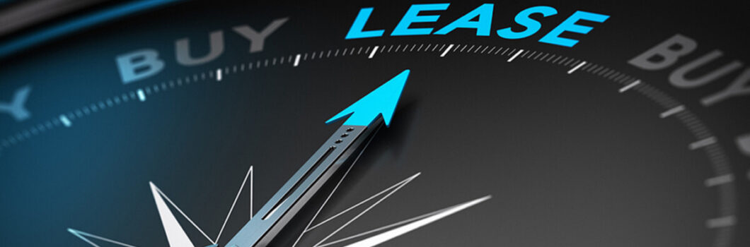 a compass pointing to the word lease.